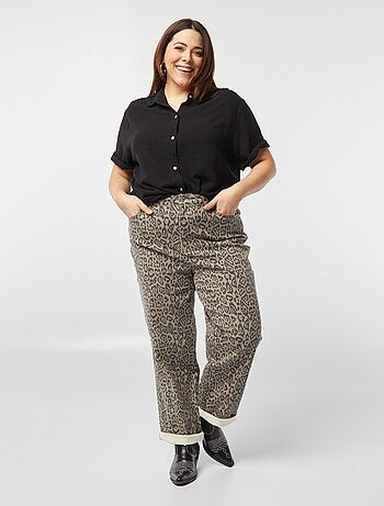 Blusa de mezcla de lino