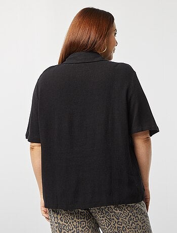 Blusa de mezcla de lino