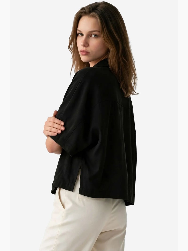 Blusa de mezcla de modal busem Negro - Kiabi