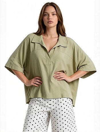 Blusa de mezcla de modal busem