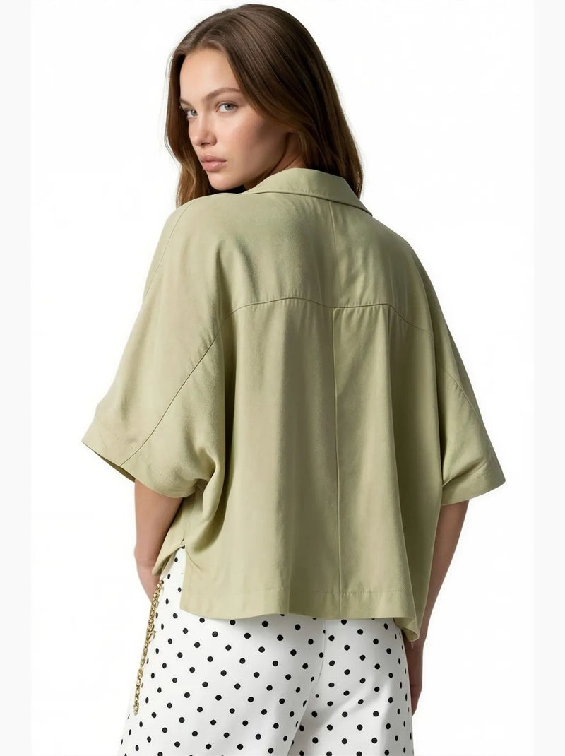 Blusa de mezcla de modal busem Verde menta - Kiabi