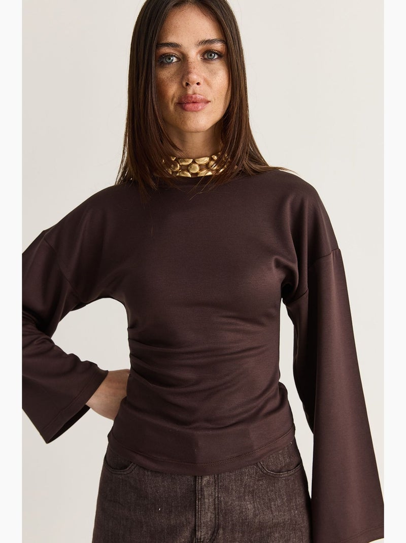 Blusa de modal lucci Marrón chocolate - Kiabi