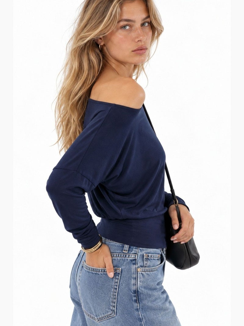 Blusa de mujer busem Azul marino - Kiabi