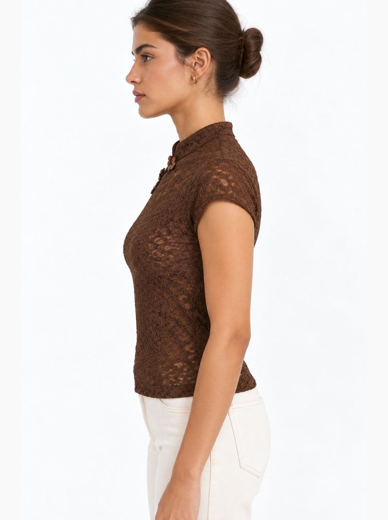 Blusa de mujer busem Marrón chocolate - Kiabi
