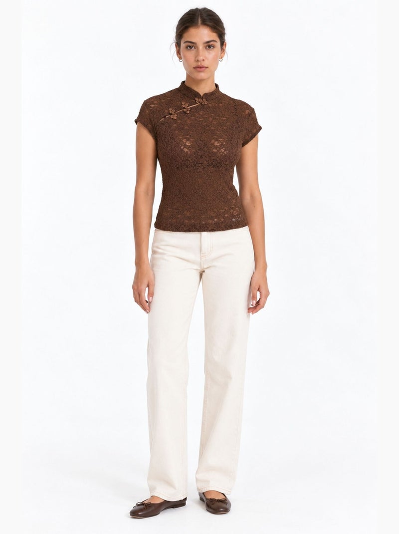 Blusa de mujer busem Marrón chocolate - Kiabi