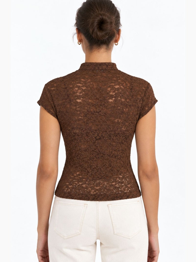 Blusa de mujer busem Marrón chocolate - Kiabi