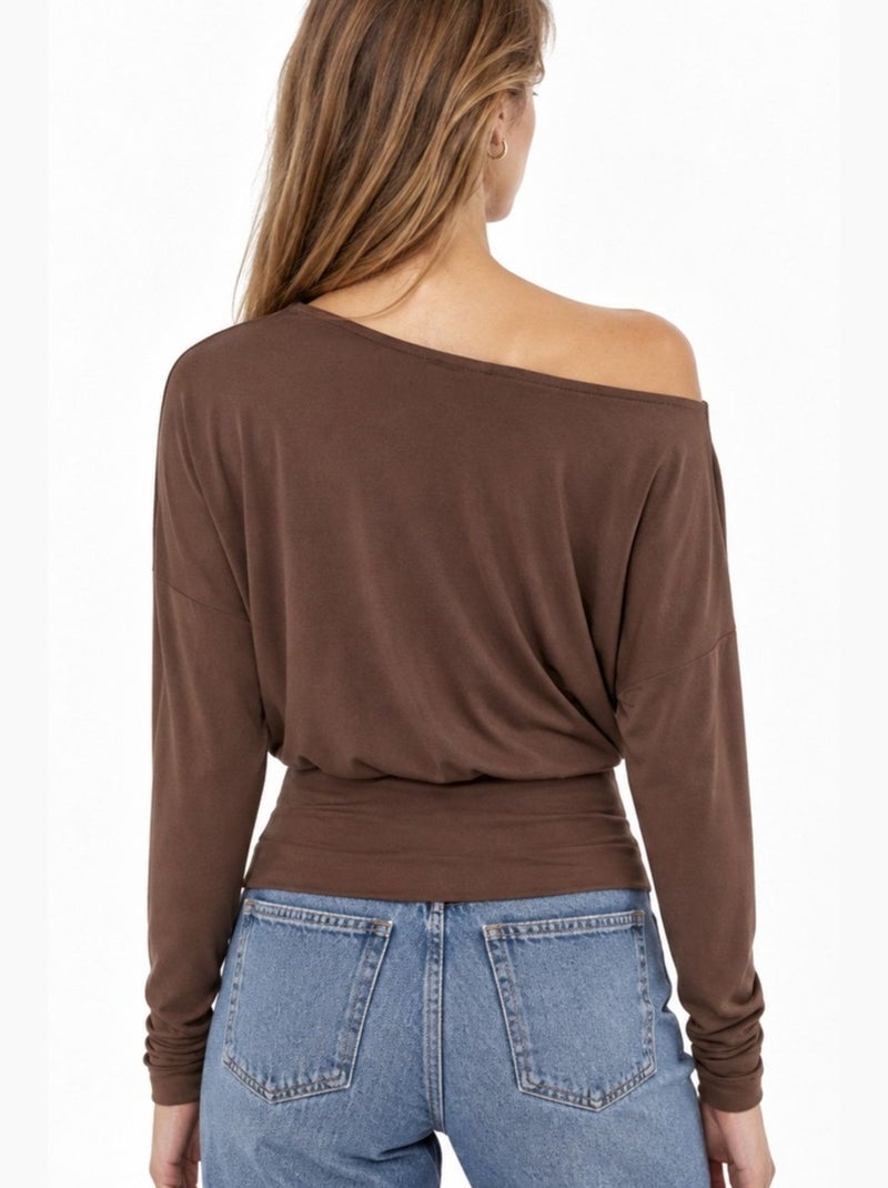 Blusa de mujer busem Marrón chocolate - Kiabi