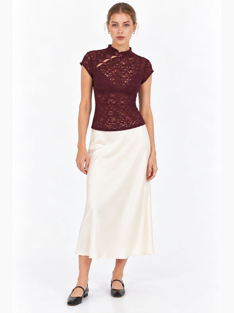 Blusa de mujer busem Rojo burdeos - Kiabi