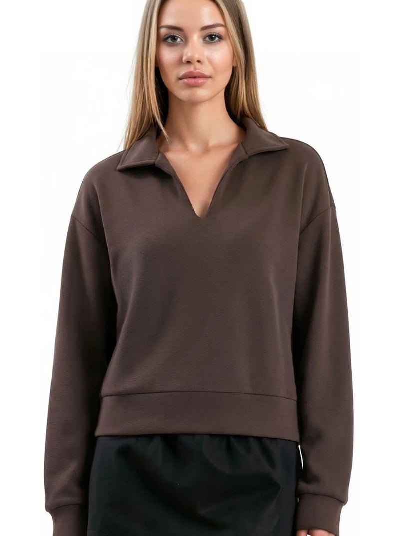 Blusa de mujer de mezcla de modal busem Gris oscuro - Kiabi