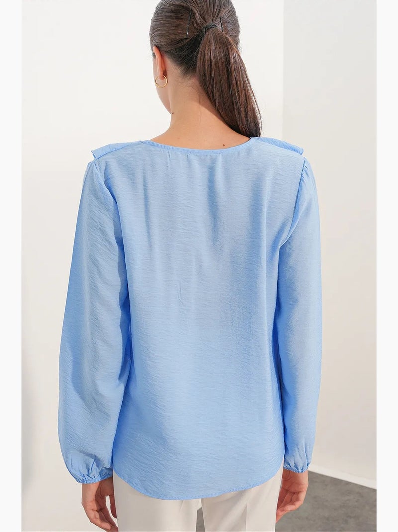 Blusa de mujer de mezcla de viscosa bdart Azul cielo - Kiabi