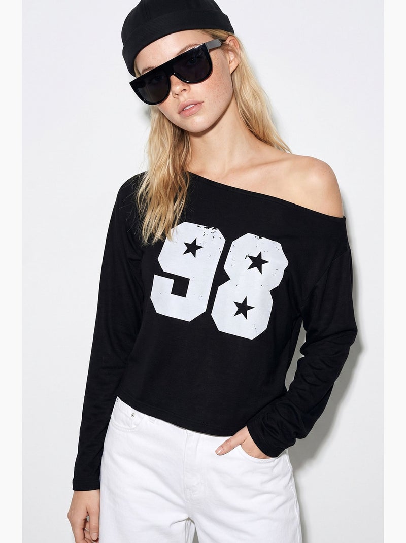 Blusa de mujer lucci Negro - Kiabi