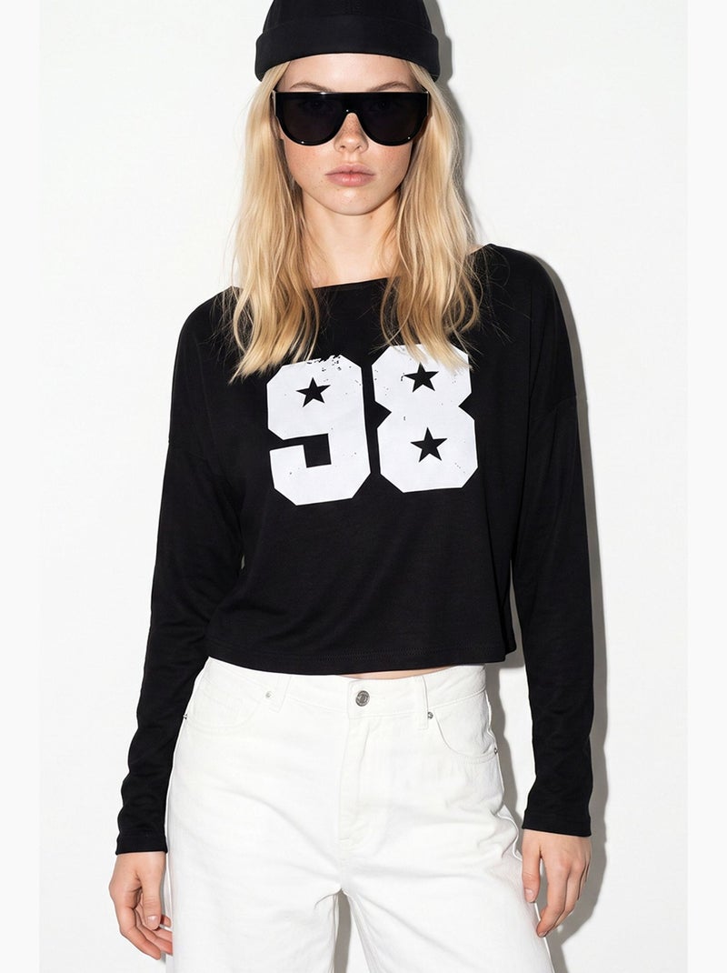 Blusa de mujer lucci Negro - Kiabi