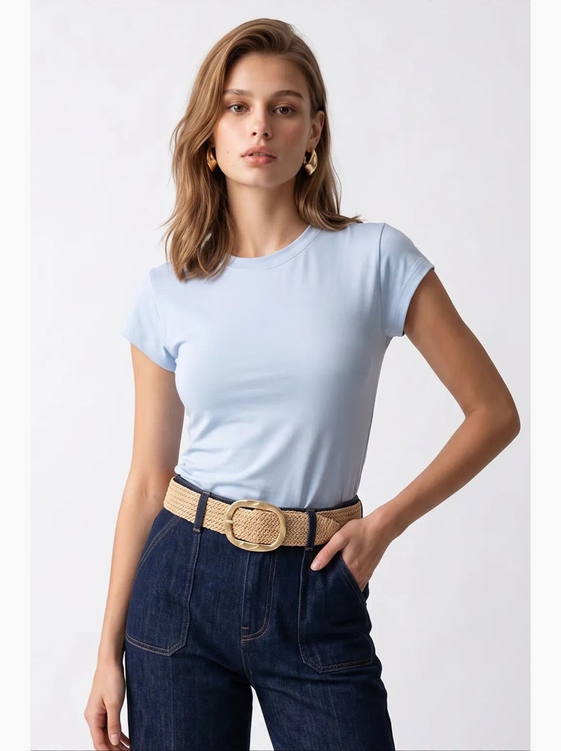 Blusa de mujer mixray Azul cielo - Kiabi