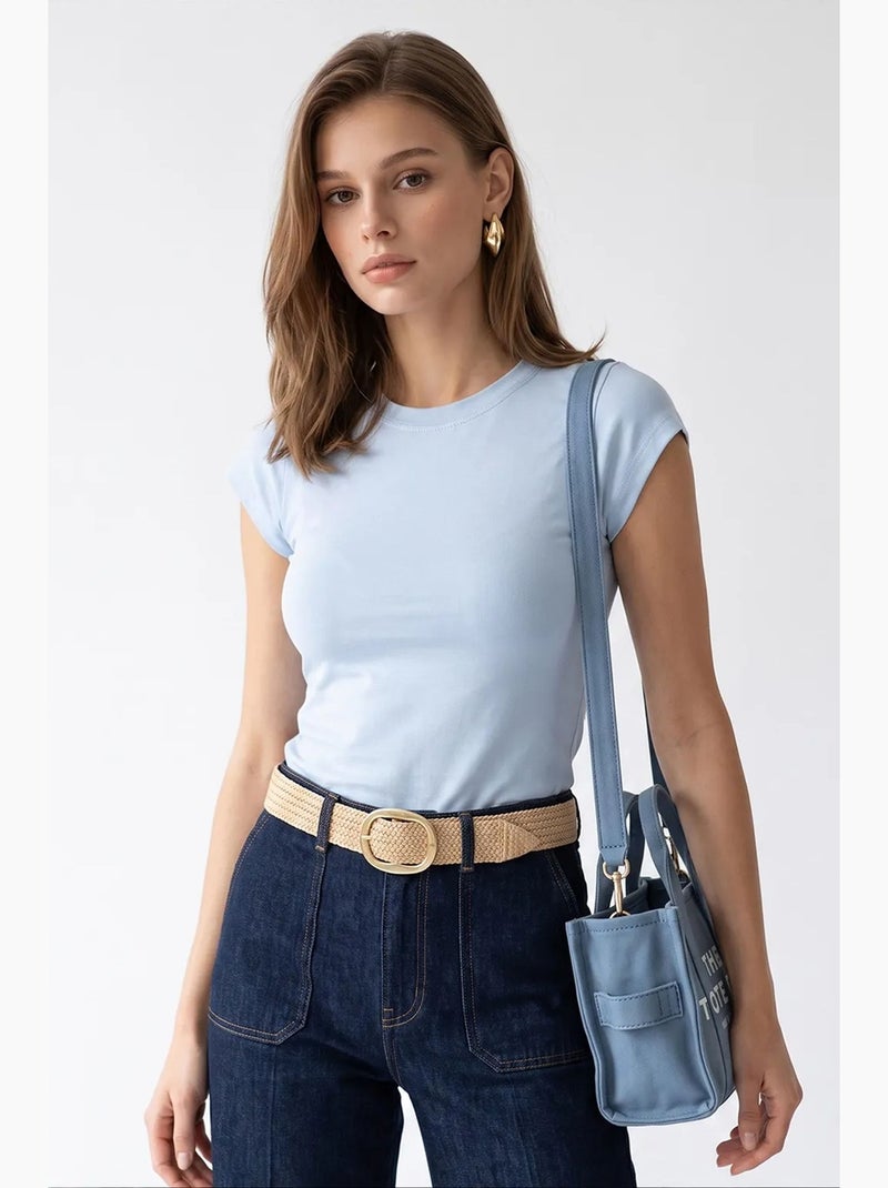 Blusa de mujer mixray Azul cielo - Kiabi