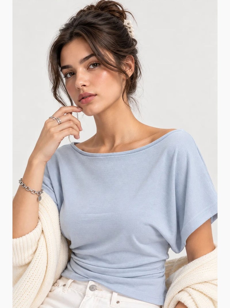 Blusa de mujer mixray Azul cielo - Kiabi