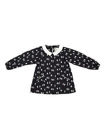 Blusa de Navidad para Niña | Estampado Fantasía Pingüino | Cuello CLAUDINE