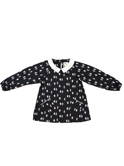 Blusa de Navidad para Niña | Estampado Fantasía Pingüino | Cuello CLAUDINE - Kiabi