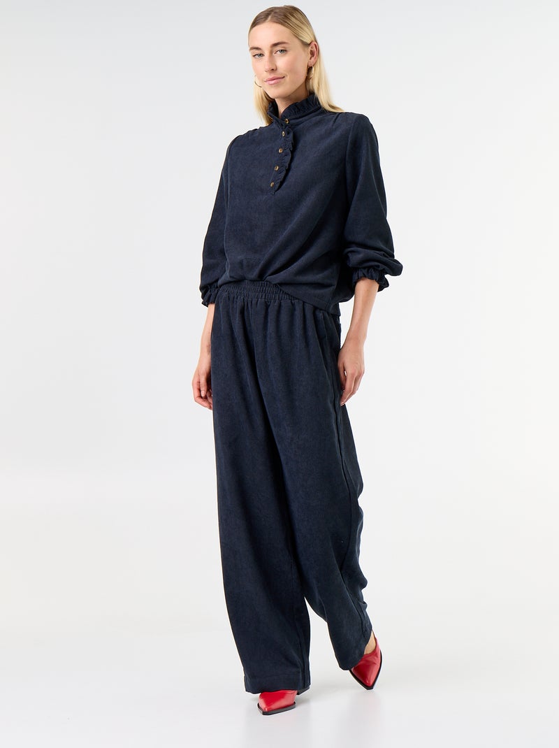 Blusa de pana Azul - Kiabi