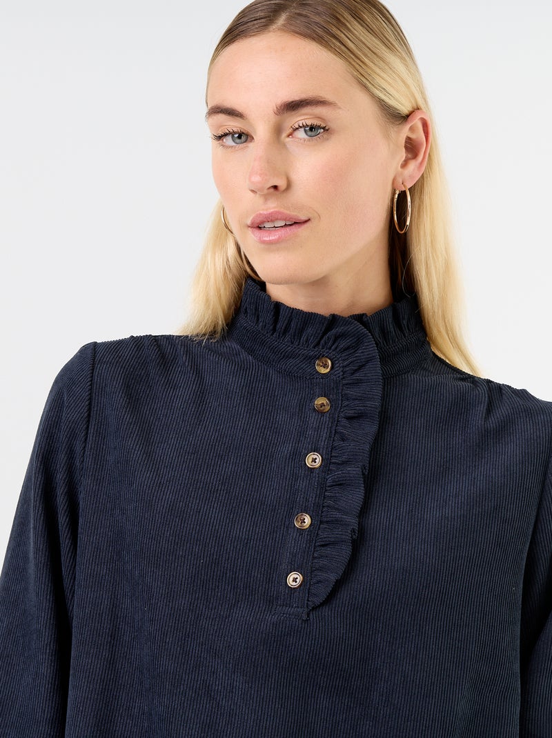 Blusa de pana Azul - Kiabi