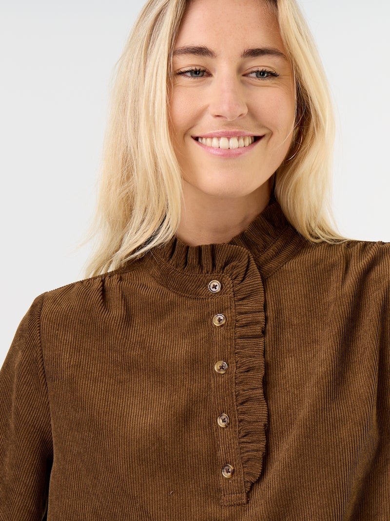 Blusa de pana Marron - Kiabi