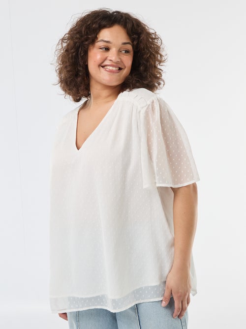 Blusa de plumeti - Kiabi