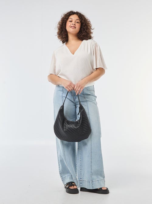 Blusa de plumeti - Kiabi