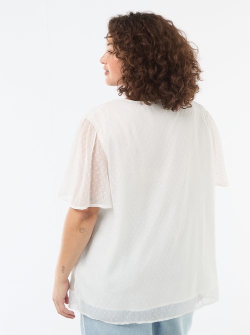 Blusa de plumeti - Kiabi