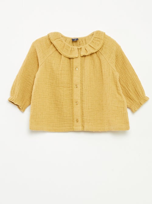 Blusa de plumeti de gasa de algodón - Kiabi