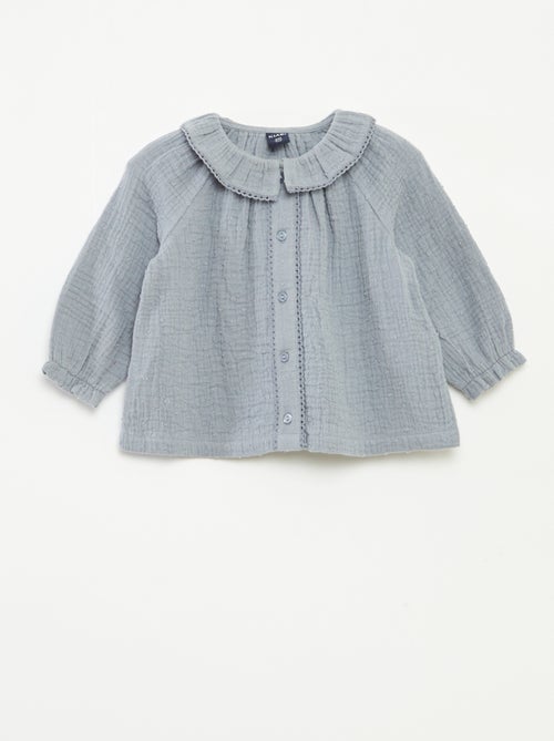 Blusa de plumeti de gasa de algodón - Kiabi