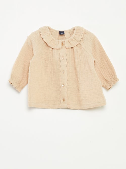 Blusa de plumeti de gasa de algodón - Kiabi