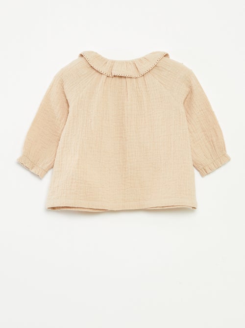 Blusa de plumeti de gasa de algodón - Kiabi