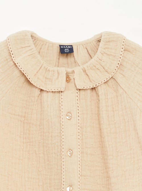 Blusa de plumeti de gasa de algodón - Kiabi