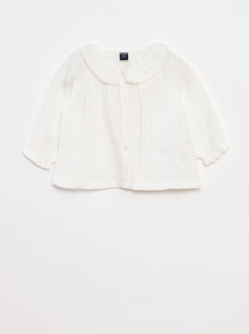 Blusa de plumeti de gasa de algodón - Kiabi