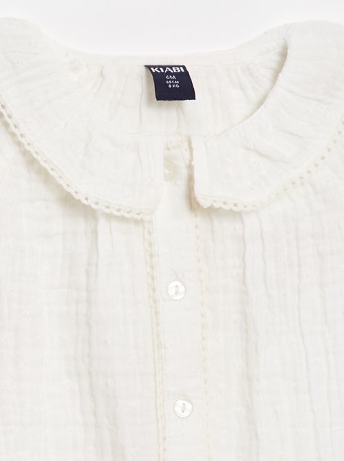 Blusa de plumeti de gasa de algodón - Kiabi