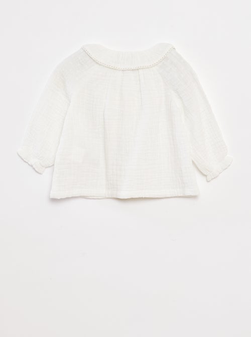 Blusa de plumeti de gasa de algodón - Kiabi