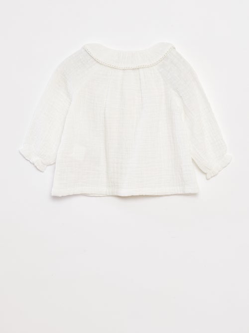 Blusa de plumeti de gasa de algodón - Kiabi