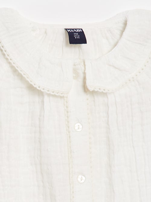 Blusa de plumeti de gasa de algodón - Kiabi