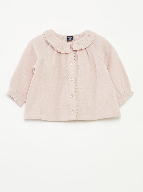 Blusa de plumeti de gasa de algodón - Kiabi
