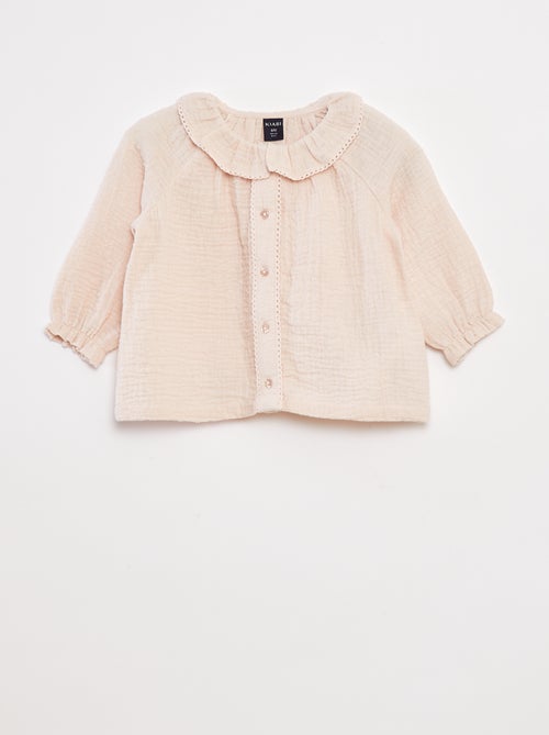 Blusa de plumeti de gasa de algodón - Kiabi
