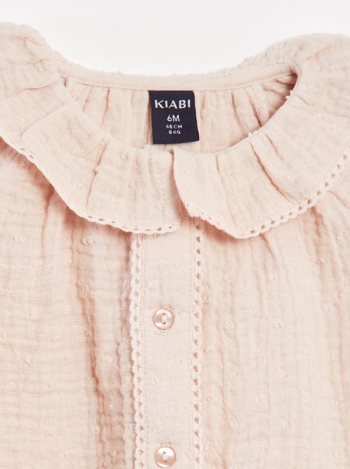 Blusa de plumeti de gasa de algodón - Kiabi