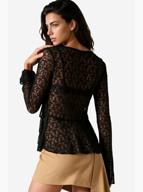 Blusa de poliamida y elastano busem - Kiabi Blusa de poliamida y elastano busem - Kiabi