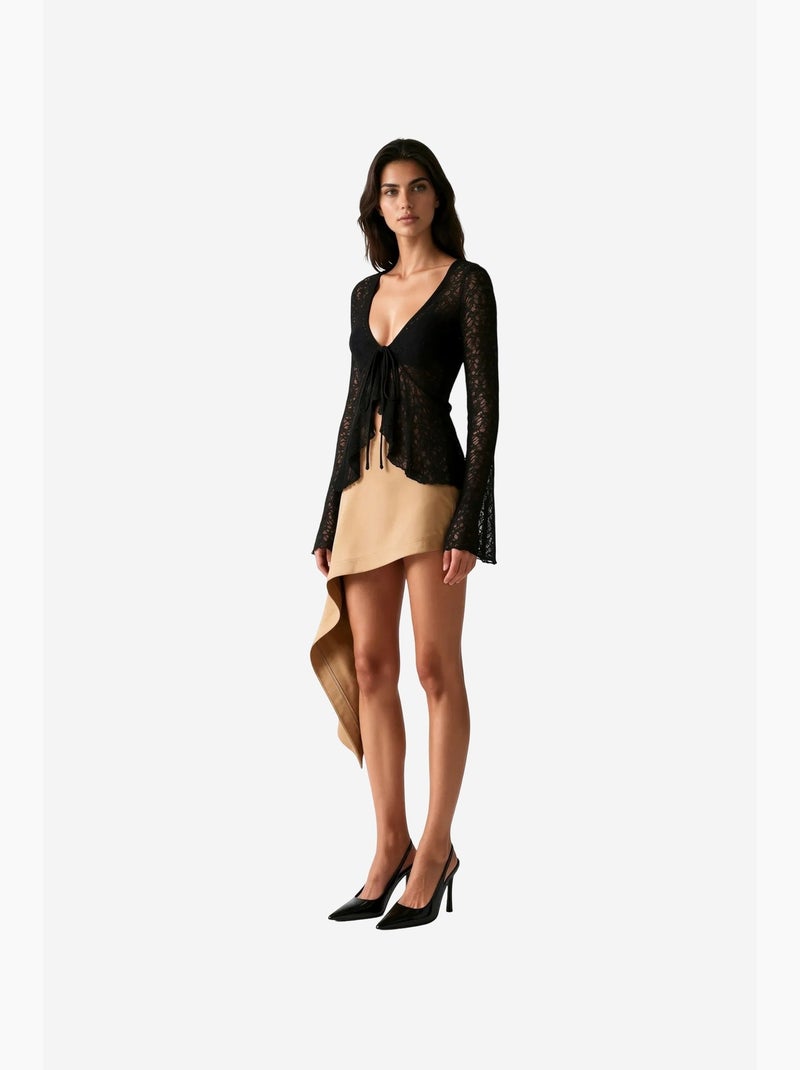 Blusa de poliamida y elastano busem Negro - Kiabi