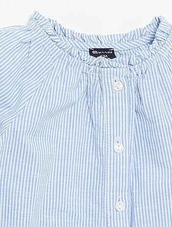 Blusa de popelina con bordados