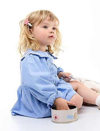 Blusa de popelina con cuello Claudine
