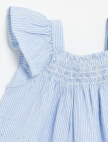 Blusa de popelina con volantes
