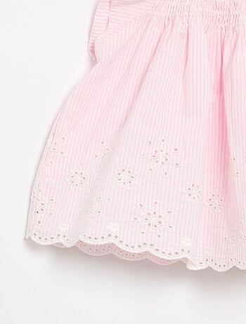 Blusa de popelina con volantes