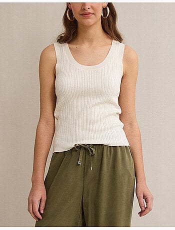 Blusa de punto acanalada, MO Fashion