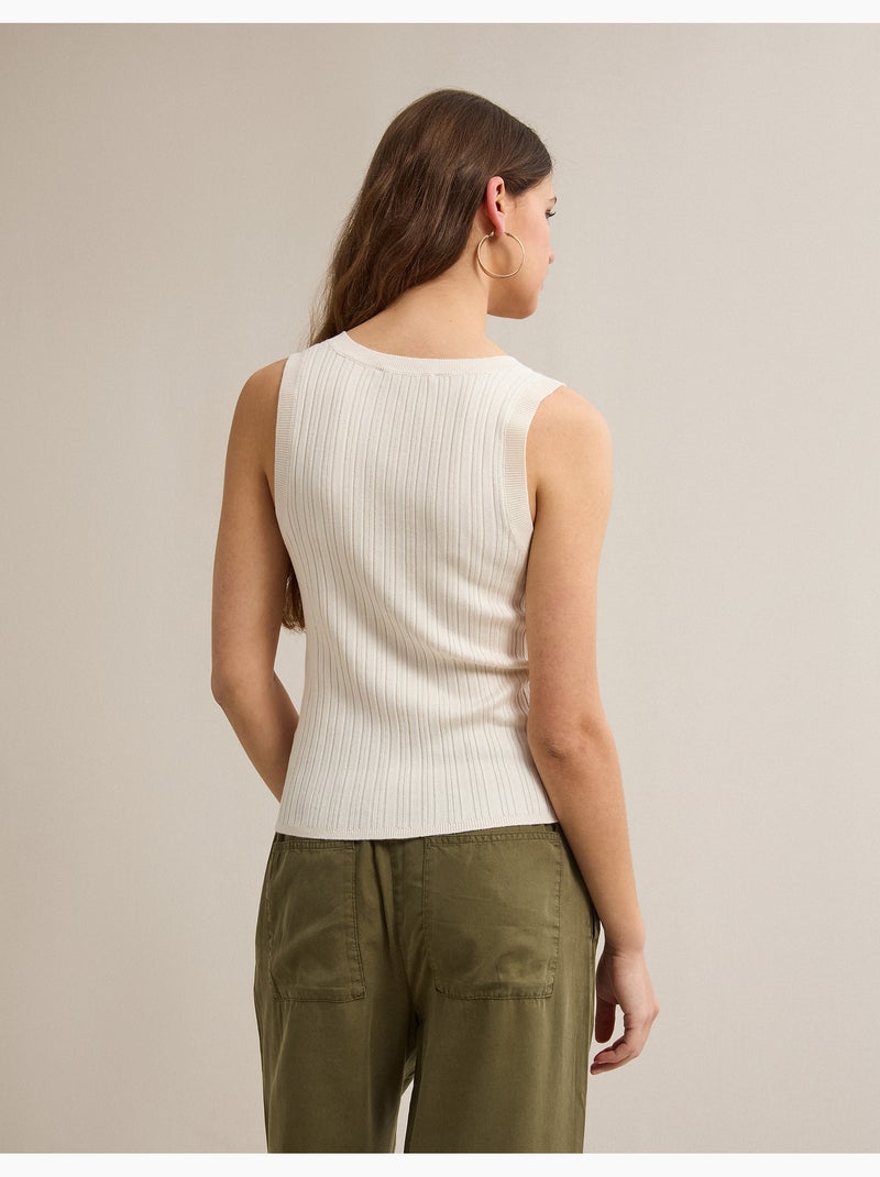 Blusa de punto acanalada, MO Fashion Crudo - Kiabi