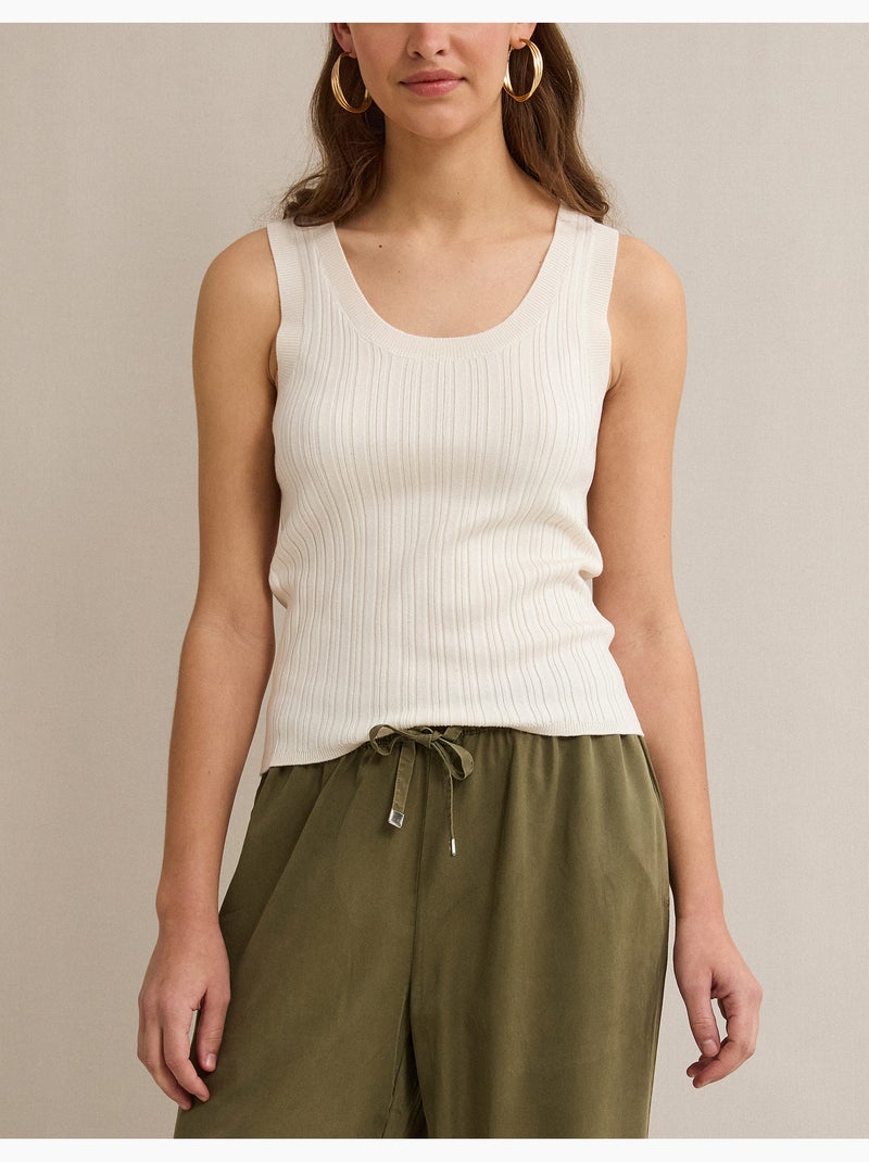 Blusa de punto acanalada, MO Fashion Crudo - Kiabi