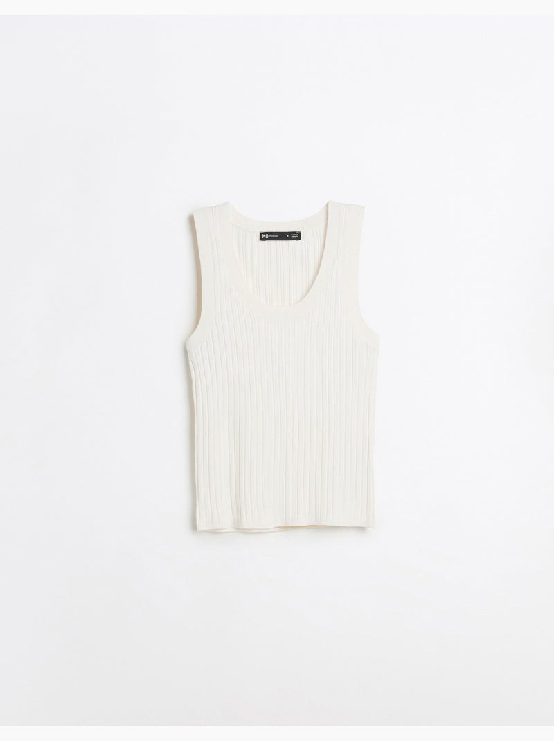 Blusa de punto acanalada, MO Fashion Crudo - Kiabi